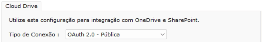 Tipo de conexão Pública