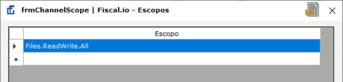 Tela de escopos no Monitor
